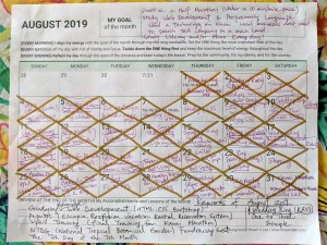 Reflection on August Planner for September 2019